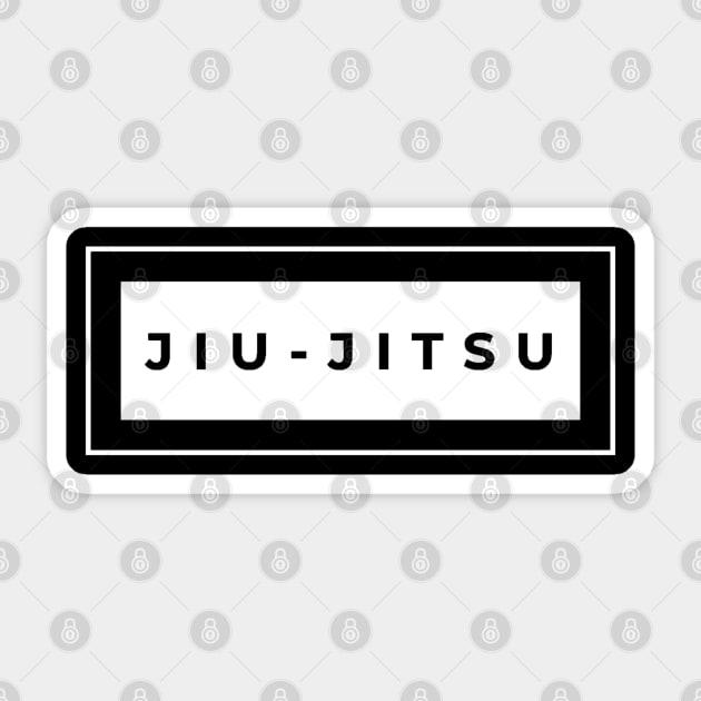 Jiu Jitsu Minimal Design Sticker by HootVault